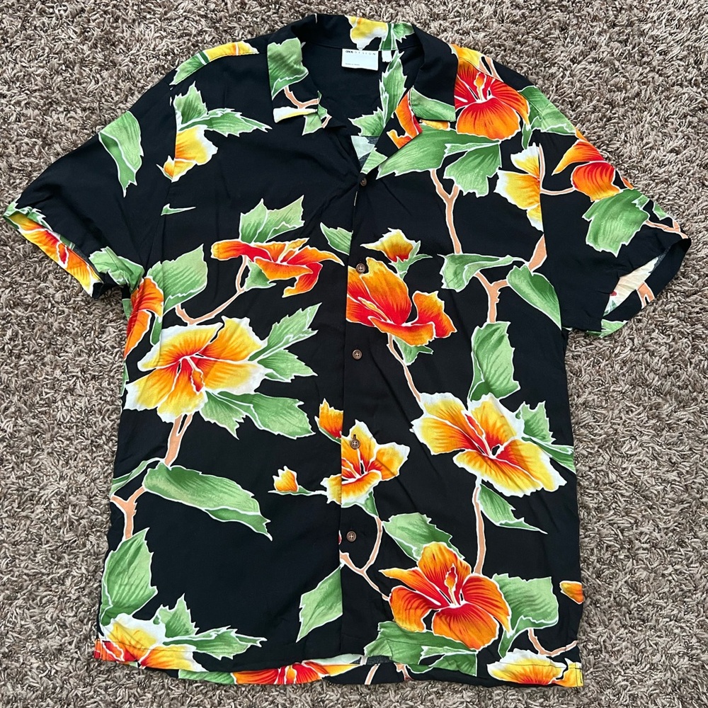 ASOS men’s small relaxed fit Floral Button down Shirt